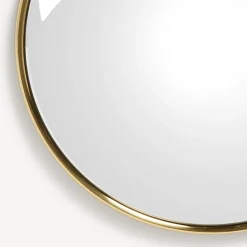 Fornasetti Specchi Di Design^Specchio Convesso Magico Con Nastro Di Velluto Ottone/Bordueaux