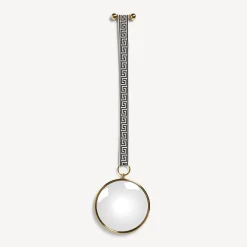 Fornasetti Specchi Di Design^Specchio Convesso Magico Con Nastro Ottone/Bianco/Nero