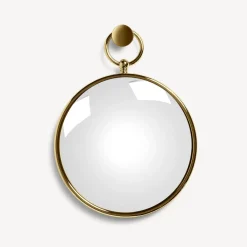 Fornasetti Specchi Di Design^Specchio Convesso Magico Con Anello Ottone