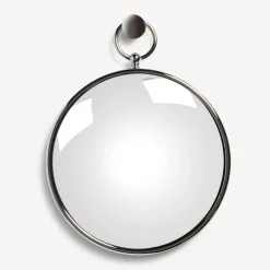 Fornasetti Specchi Di Design^Specchio Magico Convesso Con Cornice Cromata Argento