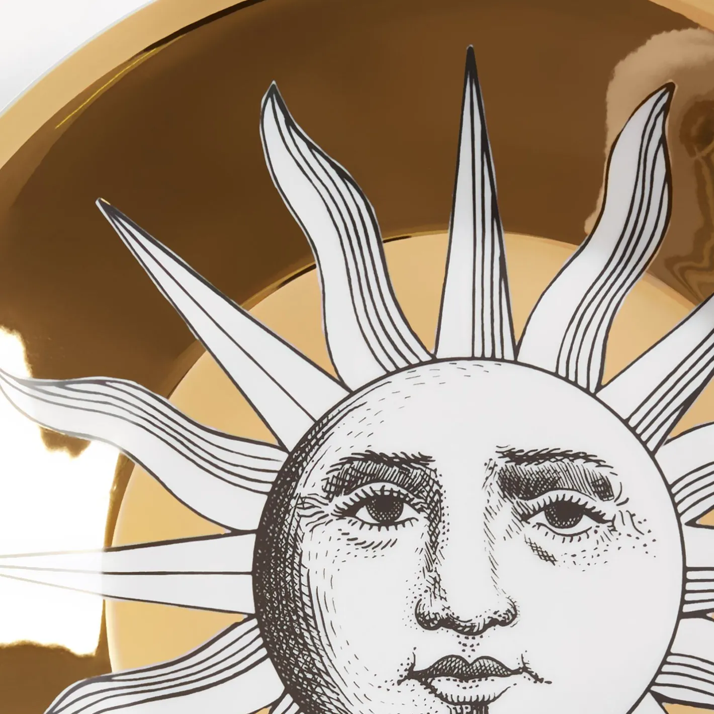 Fornasetti Set Di Antipasti E Centrotavola^Suola Centrotavola Bianco/Nero/Oro
