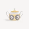 Fornasetti Set Da Te E Caffe^Suola Per Zuccheriera Bianco/Nero/Oro