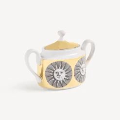 Fornasetti Set Da Te E Caffe^Suola Per Zuccheriera Bianco/Nero/Oro