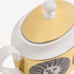 Fornasetti Set Da Te E Caffe^Suola Per Zuccheriera Bianco/Nero/Oro