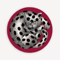 Fornasetti Tappeti Di Design^Tappeto Alta Fedelta Bianco/Nero/Rosso