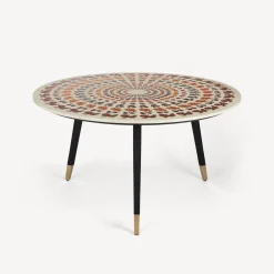 Fornasetti Tabelle^Tavola Rotonda Giostra Di Frutta Multicolore