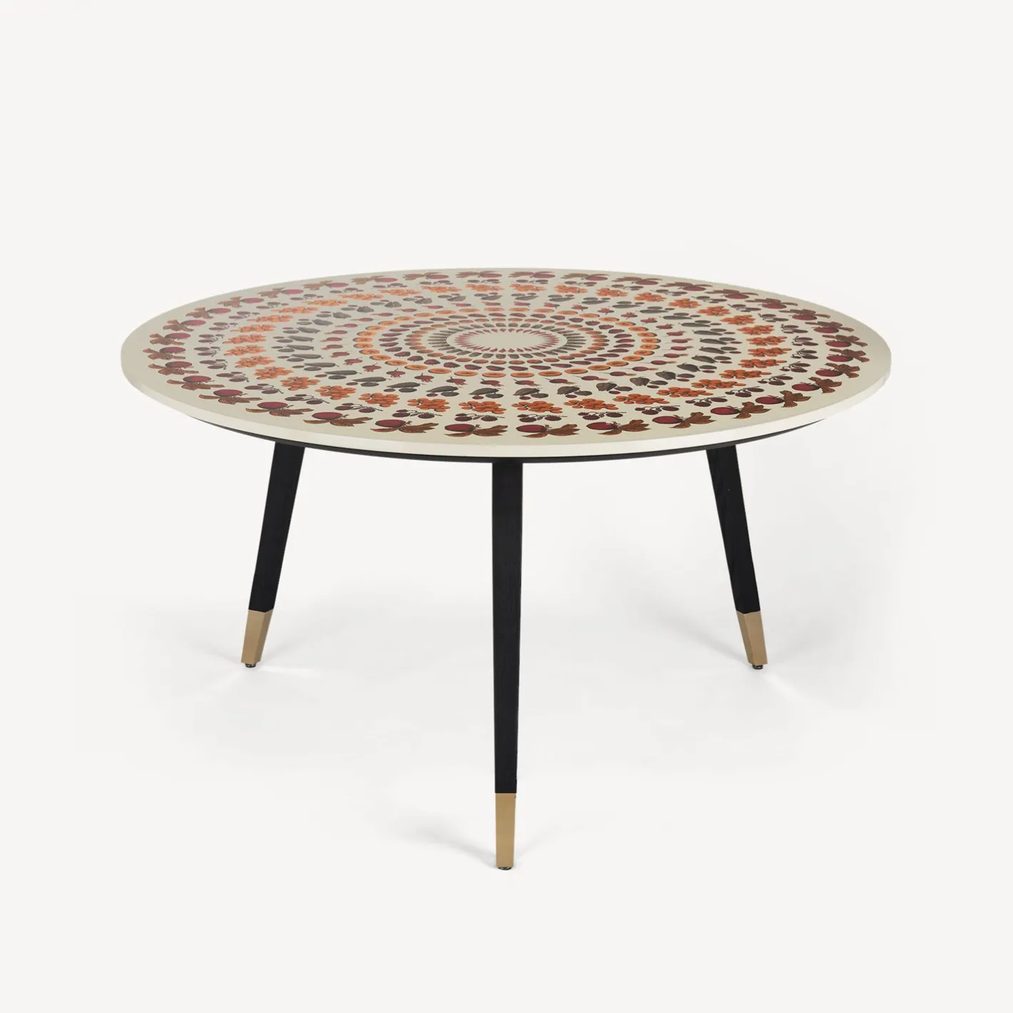 Fornasetti Tabelle^Tavola Rotonda Giostra Di Frutta Multicolore