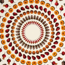 Fornasetti Tabelle^Tavola Rotonda Giostra Di Frutta Multicolore