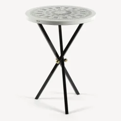 Fornasetti Tabelle^Tavolino Cortile Bianco Nero