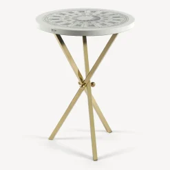 Fornasetti Tabelle^Tavolino Cortile Bianco Nero
