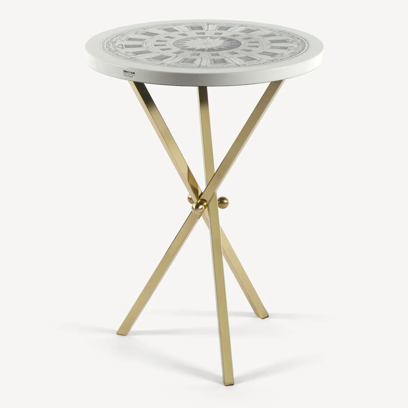 Fornasetti Tabelle^Tavolino Cortile Bianco Nero