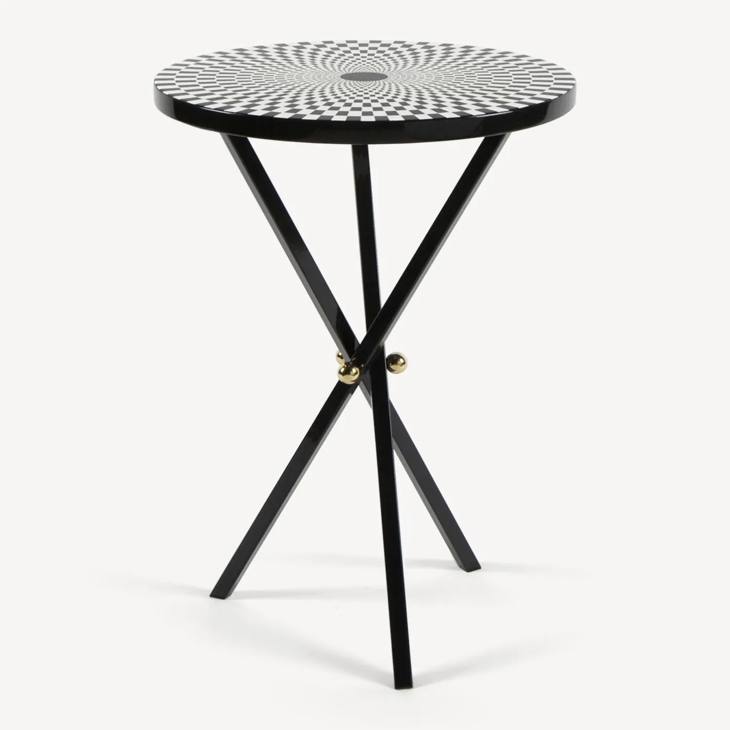 Fornasetti Tabelle^Tavolino Egocentrismo Bianco Nero