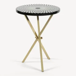 Fornasetti Tabelle^Tavolino Egocentrismo Bianco Nero