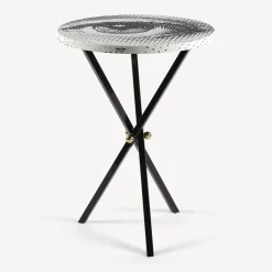 Fornasetti Tabelle^Tavolino Occhio Bianco Nero