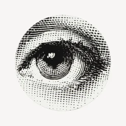 Fornasetti Tabelle^Tavolino Occhio Bianco Nero