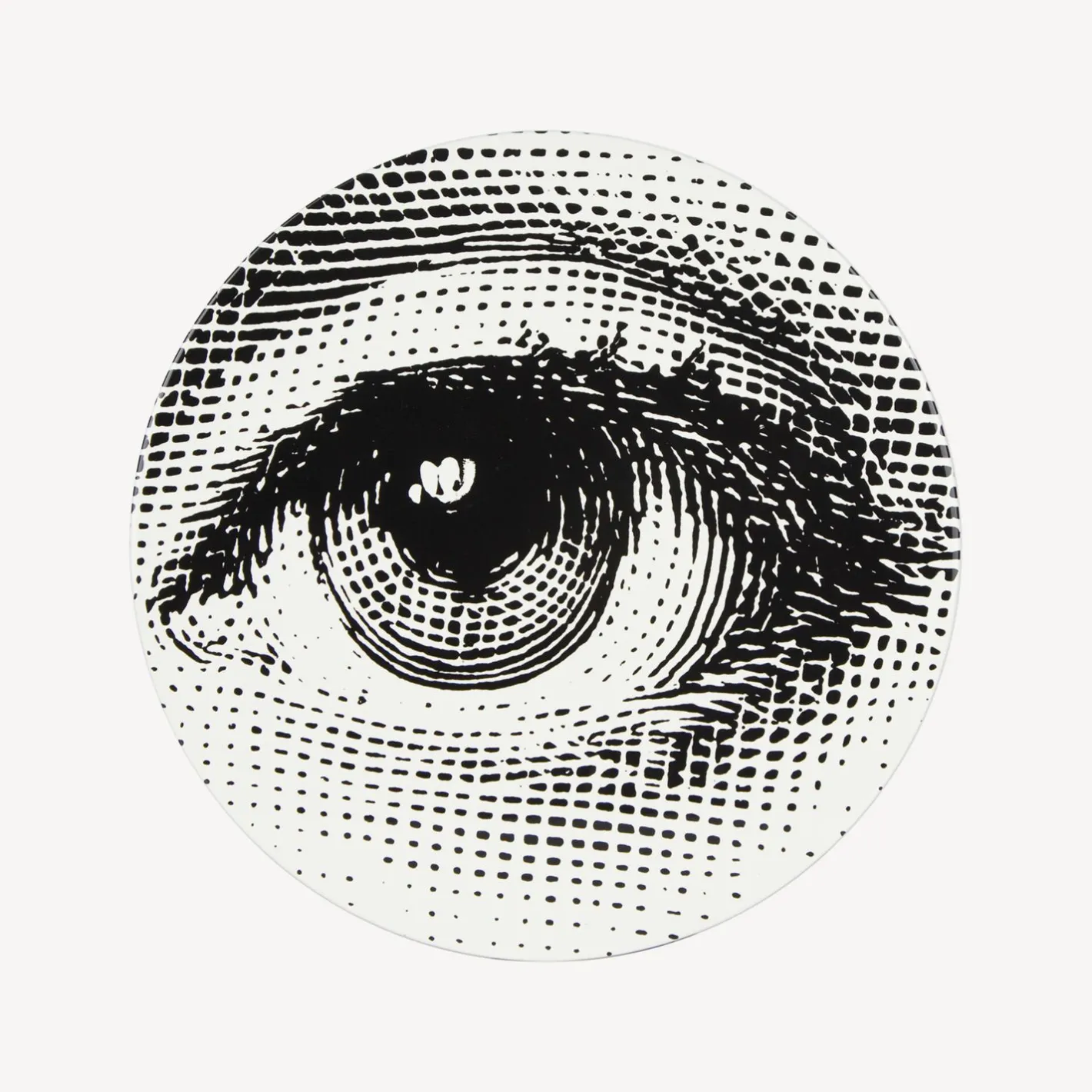Fornasetti Tabelle^Tavolino Occhio Bianco Nero