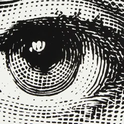 Fornasetti Tabelle^Tavolino Occhio Bianco Nero