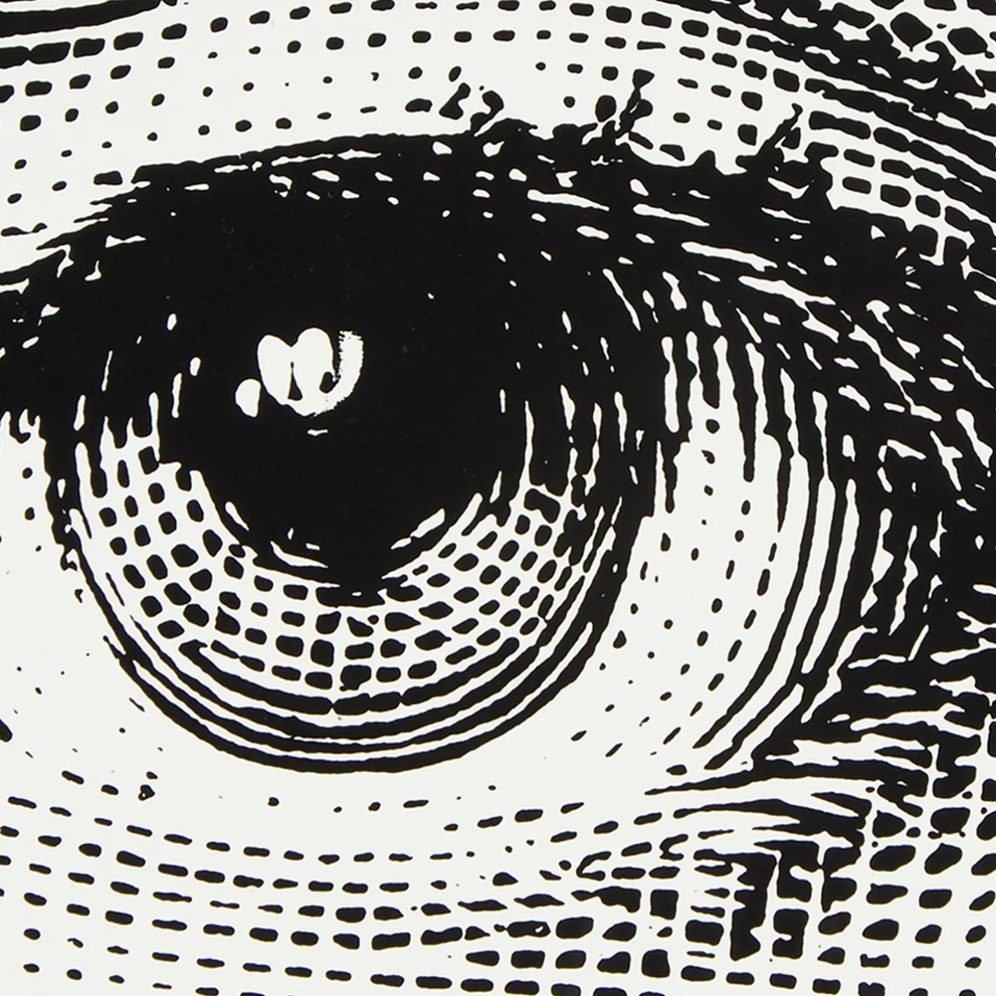 Fornasetti Tabelle^Tavolino Occhio Bianco Nero