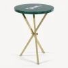 Fornasetti Tabelle^Tavolino Serratura Su Malachite Verde/Bianco/Nero