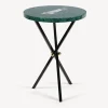 Fornasetti Tabelle^Tavolino Serratura Su Malachite Verde/Bianco/Nero