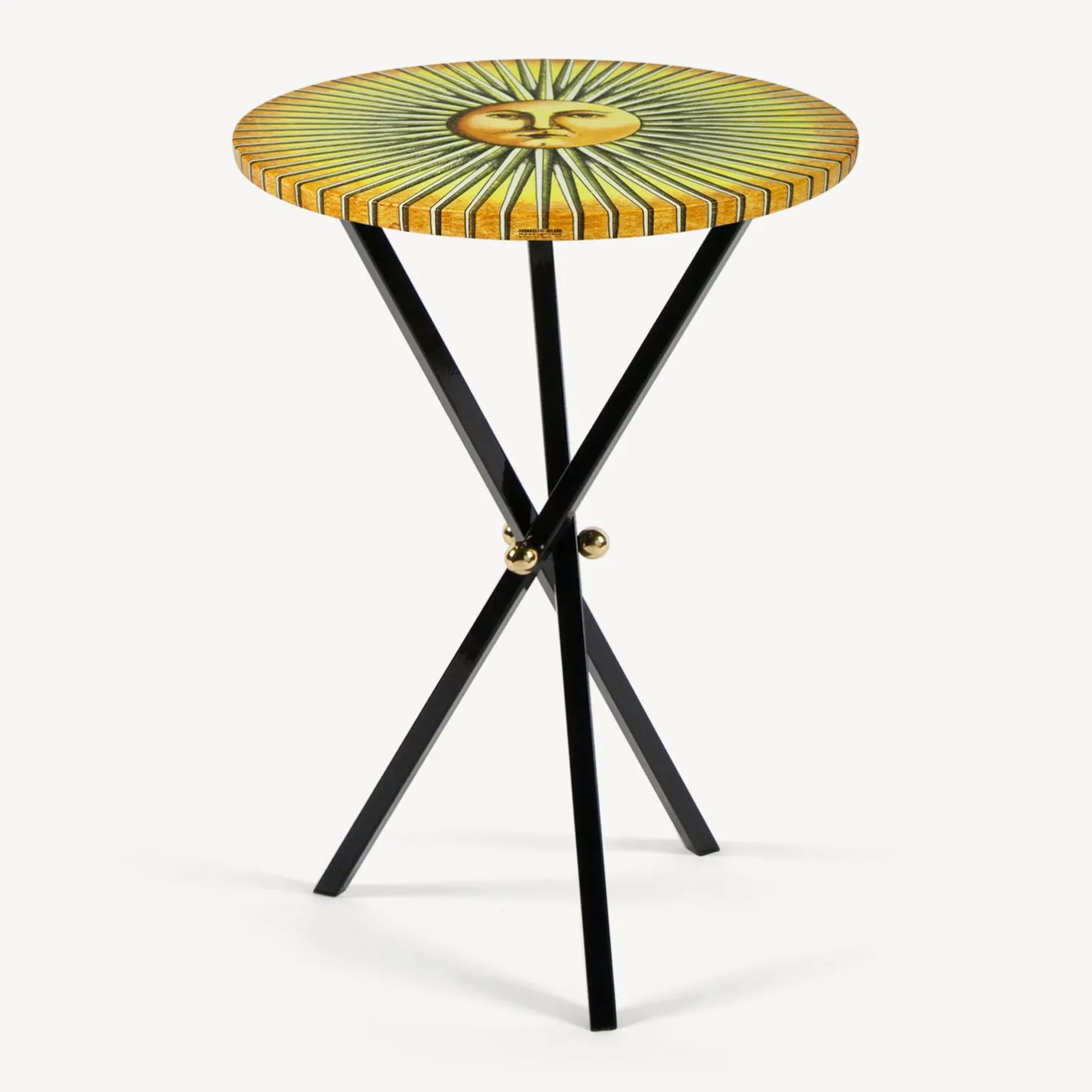 Fornasetti Tabelle^Tavolino Sole Splendente Giallo/Nero