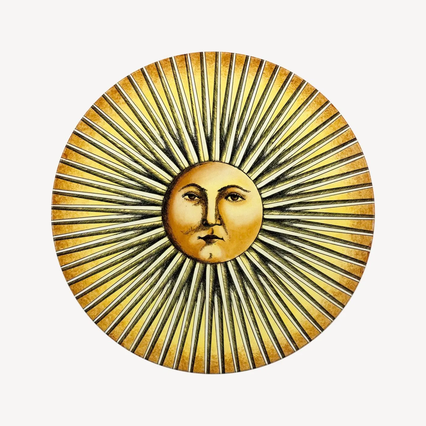 Fornasetti Tabelle^Tavolino Sole Splendente Giallo/Nero