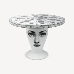 Fornasetti Tabelle^Tavolo Architettonico Bianco Nero