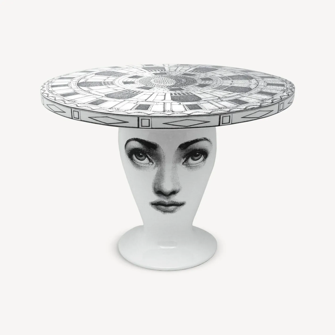 Fornasetti Tabelle^Tavolo Architettonico Bianco Nero