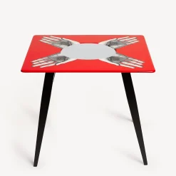Fornasetti Tabelle^Tavolo Magico Mani Bianco/Nero/Rosso