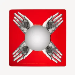 Fornasetti Tabelle^Tavolo Magico Mani Bianco/Nero/Rosso