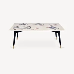 Fornasetti Tabelle^Tavolo Rettangolare Oggetti Sparsi Multicolore