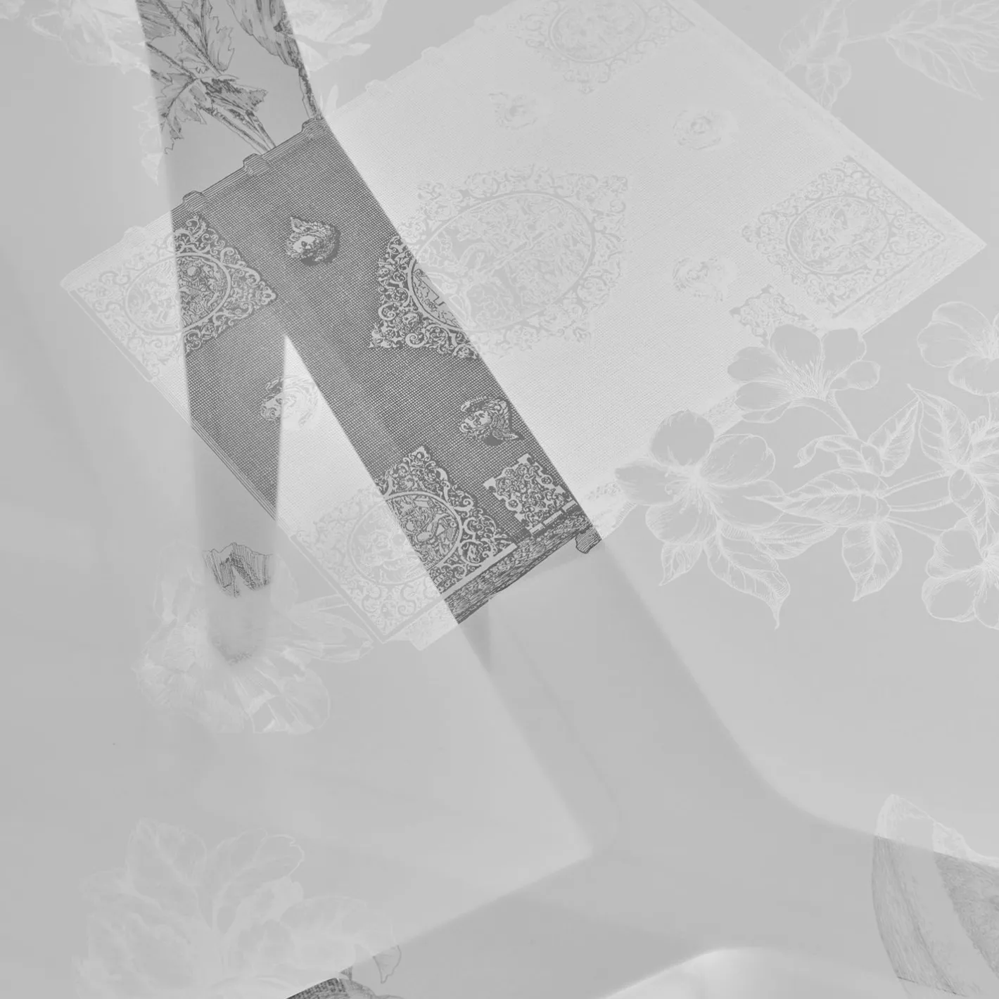 Fornasetti Tabelle^Tavolo Rettangolare Oggetti Sparsi Bianco