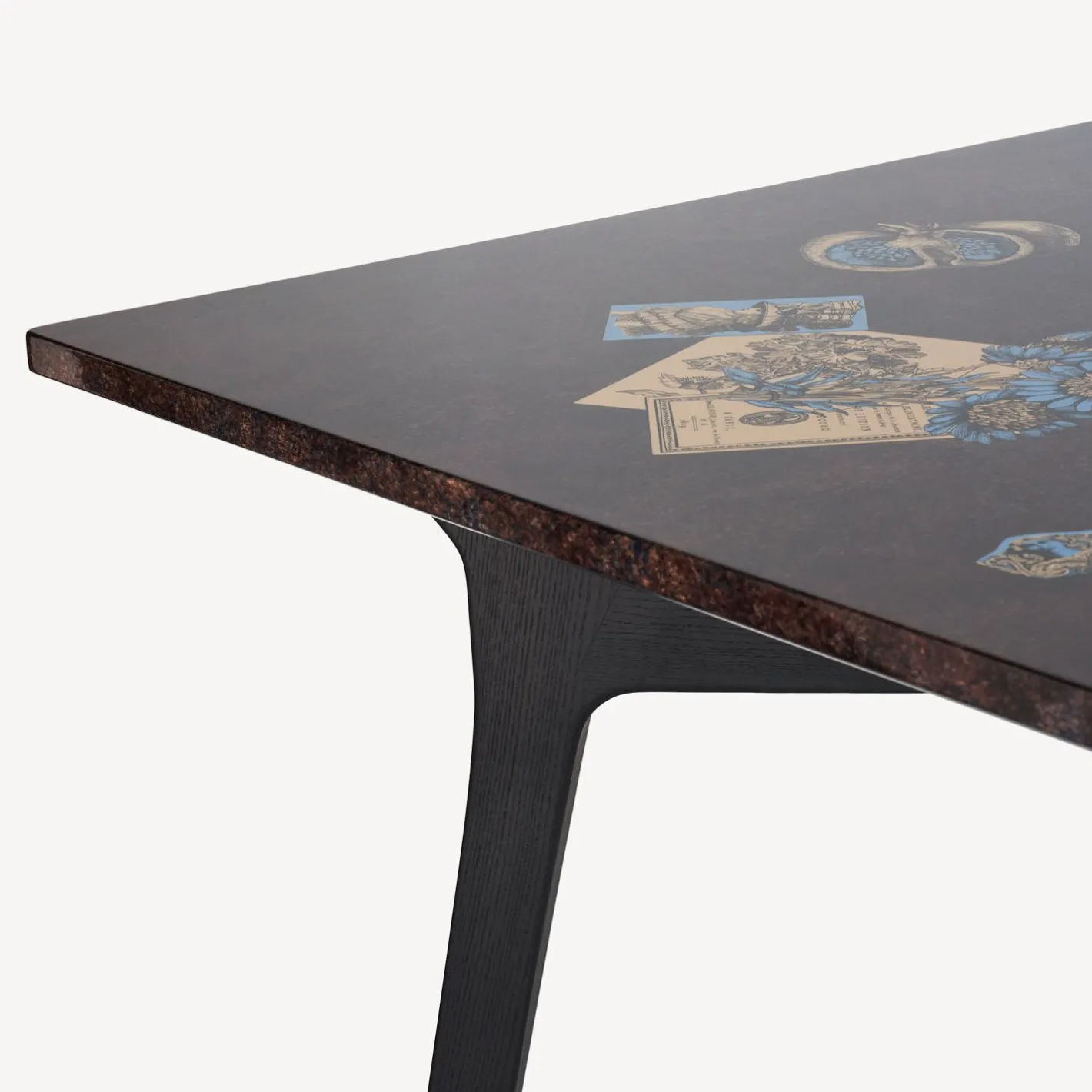 Fornasetti Tabelle^Tavolo Rettangolare Oggetti Sparsi Multicolore