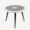 Fornasetti Tabelle^Tavolo Sole Raggiante Bianco Nero