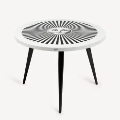 Fornasetti Tabelle^Tavolo Sole Raggiante Bianco Nero