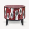 Fornasetti Tabelle^Tavolo Tamburo Don Giovanni Bianco/Nero/Rosso