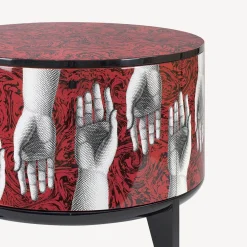 Fornasetti Tabelle^Tavolo Tamburo Don Giovanni Bianco/Nero/Rosso