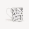 Fornasetti Set Da Te E Caffe^Tazza Alta Matematica Bianco Nero