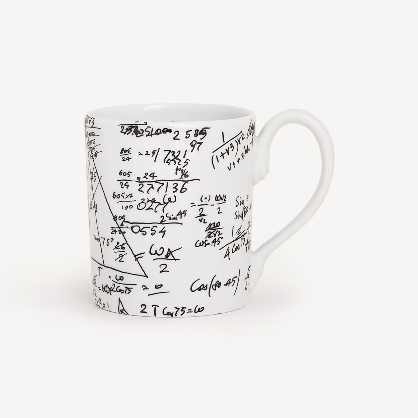 Fornasetti Set Da Te E Caffe^Tazza Alta Matematica Bianco Nero