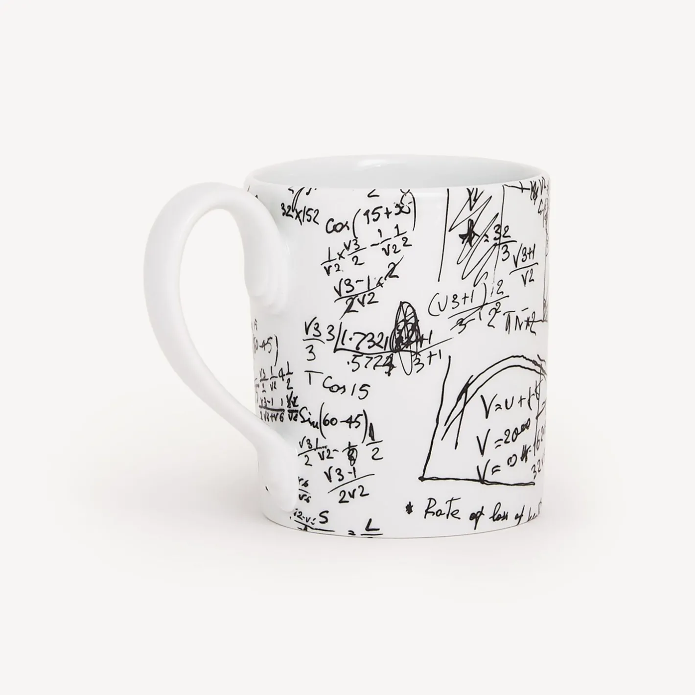 Fornasetti Set Da Te E Caffe^Tazza Alta Matematica Bianco Nero