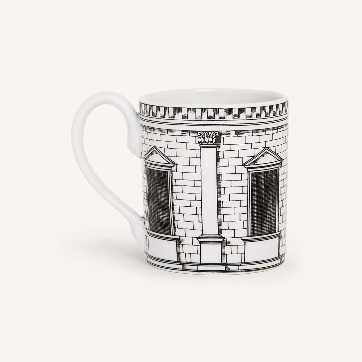 Fornasetti Set Da Te E Caffe^Tazza Architettura Bianco Nero