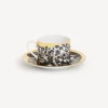 Fornasetti Set Da Te E Caffe^Tazza Da Te Alta Fedelta Fiorato Bianco/Nero/Oro