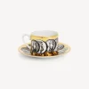 Fornasetti Set Da Te E Caffe^Tazza Da Te Cammei Bianco/Nero/Oro