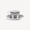Fornasetti Set Da Te E Caffe^Tazza Da Te Facciata Quattrocentesca Bianco Nero