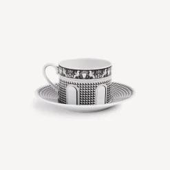 Fornasetti Set Da Te E Caffe^Tazza Da Te Facciata Quattrocentesca Bianco Nero