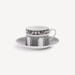 Fornasetti Set Da Te E Caffe^Tazza Da Te Facciata Quattrocentesca Bianco Nero