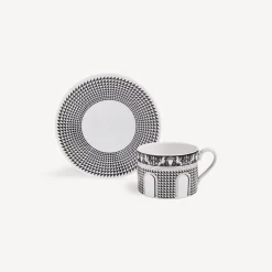 Fornasetti Set Da Te E Caffe^Tazza Da Te Facciata Quattrocentesca Bianco Nero
