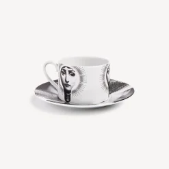 Fornasetti Set Da Te E Caffe^Tazza Da Te Tema E Variazioni Lampadina Bianco Nero