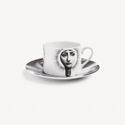 Fornasetti Set Da Te E Caffe^Tazza Da Te Tema E Variazioni Lampadina Bianco Nero