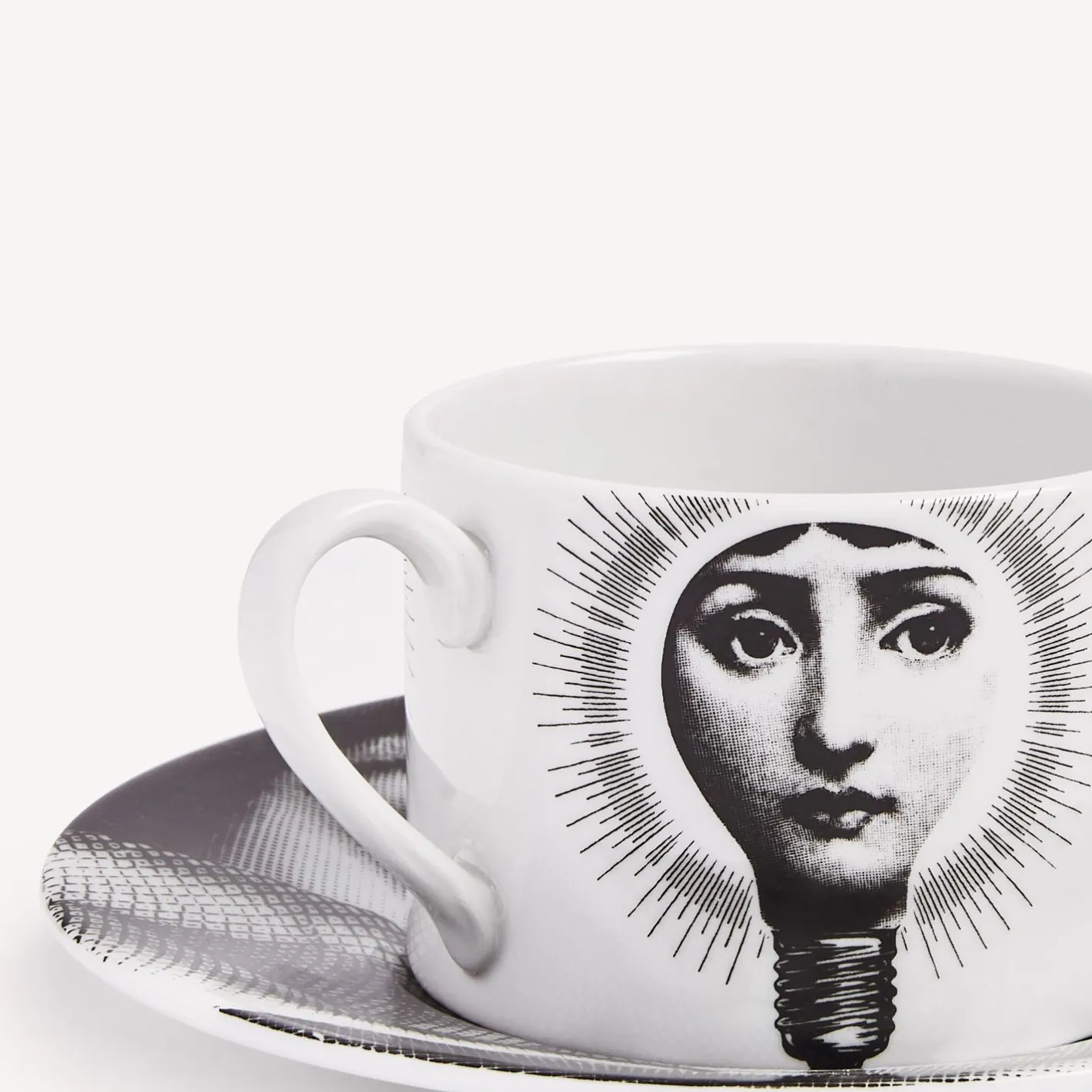 Fornasetti Set Da Te E Caffe^Tazza Da Te Tema E Variazioni Lampadina Bianco Nero